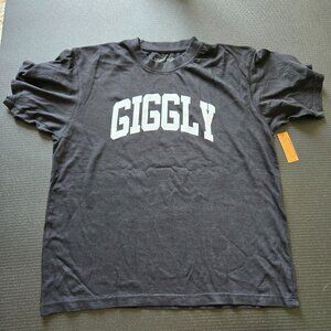 Giggly Squad Merch Tee Black Large